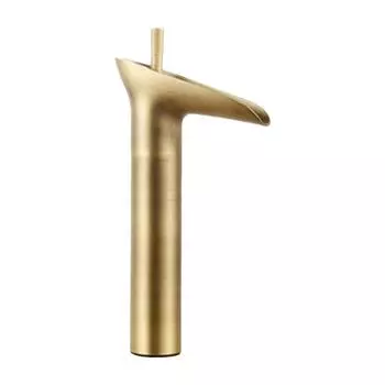 Смеситель для раковины в винтажном стиле, смеситель для раковины в ванной, латунный смеситель для раковины, высокий однорычажный смеситель золотой