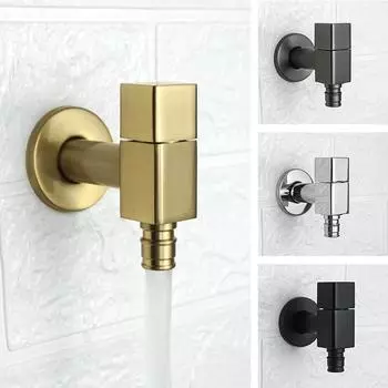 Смеситель для стиральной машины, кран для мытья сада, швабры, бассейна, квадратный настенный кран для ванной комнаты из цельной латуни, кран для холодной воды