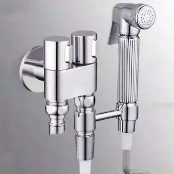 Смеситель для стиральной машины, настенный, латунный, двойной, для биде, набор, угловой клапан для использования в ограниченном пространстве, наружные сливные краны