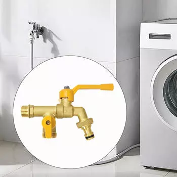 Смеситель для стиральной машины с двойным выпуском, медный, универсальный, кухонный, для стирки воды 1 Nozzle