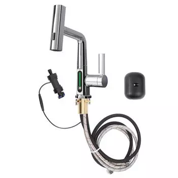 Смеситель для туалета с цифровым дисплеем, бытовой смеситель для раковины с универсальным интерфейсом G1/2