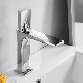 Смеситель для ванной комнаты, хромированный, с одной ручкой, переключатель горячей и холодной воды, смесители для умывальника, смеситель для ванной комнаты, монтируемый на бортике 855002