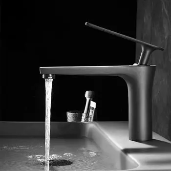 Смеситель для ванной комнаты под столешницей, брызгозащищенный смеситель Nordic Light, роскошный над раковиной, полностью медный смеситель для холодной воды, шкаф для ванной комнаты