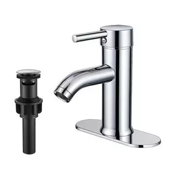 Смеситель для ванной комнаты с одним отверстием, смеситель для раковины с одной ручкой для фермерского дома, современный смеситель для раковины чёрный