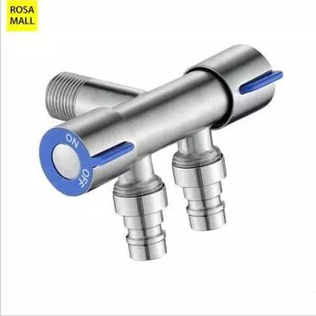 Смеситель для ванной комнаты SUS304, смеситель для туалета с двойным углом управления, смеситель для стиральной машины, один в два, аксессуары для воды faucet
