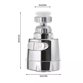 Смеситель для воды, кухонный кран, водосберегающая 2-ступенчатая регулируемая вращающаяся насадка для крана, спринклер One Size белый