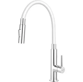 Смеситель Ferro Zumba Slim 2F хром белый (BZA43W)