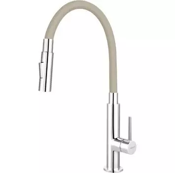 Смеситель Ferro Zumba Slim 2F хром бежевый (BZA43P)