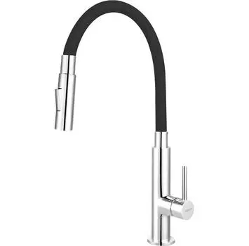 Смеситель Ferro Zumba Slim 2F хром черный (BZA43B)