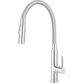 Смеситель Ferro Zumba Slim 2F хром графит/серый (BZA43S)