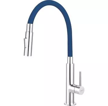 Смеситель Ferro Zumba Slim 2F хром синий (BZA43L)