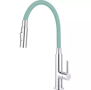 Смеситель Ferro Zumba Slim 2F хром зеленый (BZA43M)