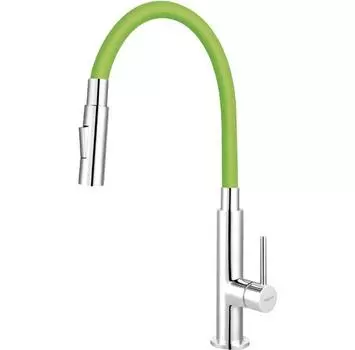 Смеситель Ferro Zumba Slim 2F хром зеленый (BZA43G)
