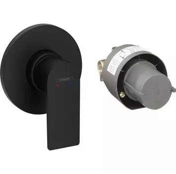 Смеситель Hansgrohe Rebris E Комплект Смеситель Душевой Встраиваемый Черный Матовый (72658670)