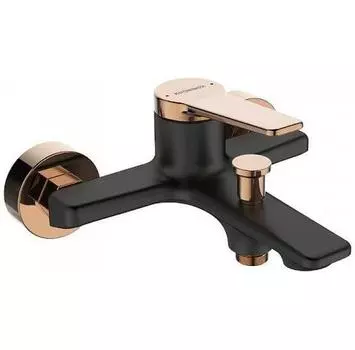 Смеситель Kuchinox Alanis черный розовое золото (Bqi810D)