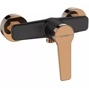 Смеситель Kuchinox Alanis Черный Розовое Золото (Bqi840D)