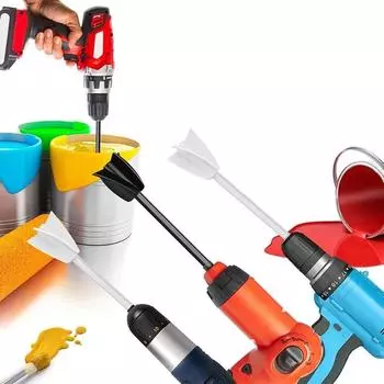 Смесительная палочка для эпоксидной смолы, стержень для перемешивания краски, шпатлевка, цемент, миксер для краски, насадка с патроном для дрели для смесей, латексные масляные краски, инструменты белый