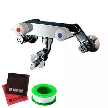 Смесительный кран TOTO для стиральных машин, подключение шланга, аварийная подача холодной воды TW21RZ Уплотнительная лента 5M с 2 комплектами Настенный, 2-рычажный (гибкий тип,