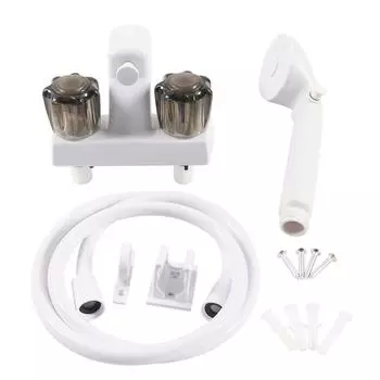 Смеситель-переключатель для ванны/душа в автодоме с ручной душевой лейкой и шланговым комплектом