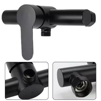 Смесители для душа в ванной Смеситель для горячей и холодной воды Черный Нержавеющая сталь Краска Настенный смесительный клапан Кран