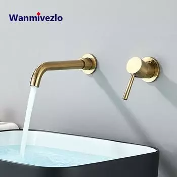Смесители для раковины настенный латунный смеситель для раковины для ванной комнаты хромированный смеситель с двумя ручками черные смесители для ванной комнаты