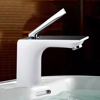 Смесители для раковины, современный белый хромированный латунный смеситель для ванной комнаты, однорычажный смеситель для туалета и ванны, водопроводный кран YLS837-11