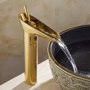 Смесители для раковины, водопад, ванная комната, антикварный кран с одной ручкой, смеситель Torneiras Para Banheiro, настенный водопроводный кран AL-9207K