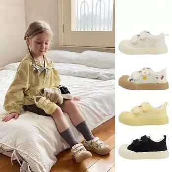 Смеющиеся одноклассники Детские парусиновые туфли Весенние туфли для девочек Обувь для мальчиков Детские туфли для детского сада Домашняя обувь 21 жёлтый