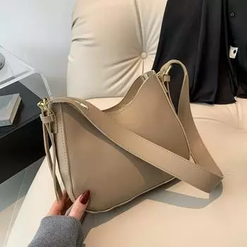 Smile bag women s 2024 winter new trendy Korean version fashion shoulder bag underarm bag simple retro messenger tote bag чёрный