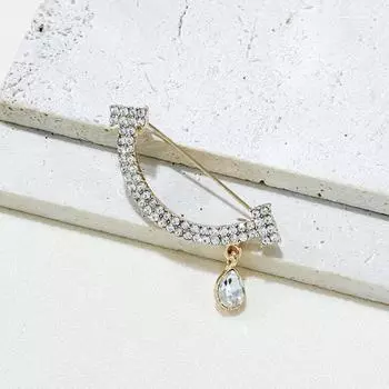 Брошь «Улыбка», новый нишевый дизайн, булавка, аксессуары, интернет-знаменитость, изысканный корсаж, антибликовый шелковый шарф, пряжка