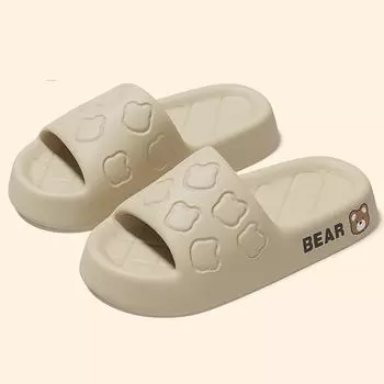 Smile Pop Летние тапочки из ЭВА для женщин Милые женские тапочки на плоской подошве Уличные модные нескользящие тапочки Уютная женская обувь для дома 38-39
