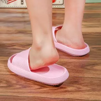 Smile Pop Non-slip Bathroom Shower Slippers Women Simple Style Indoor Home Casual Shoes Outdoor Breathable Platform Sandals 38-39