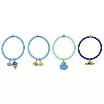 Smile Slime Cosmetics Beauty Hair Ties Set of 4 and & Slime Friends