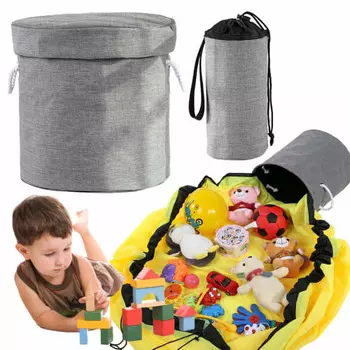 smilerain 2-х компонентный коврик для хранения игрушек, детский коврик для хранения игрушек, ведро, блок для хранения игрушек, игровой коврик, можно стирать, удобно для выхода, универсальный
