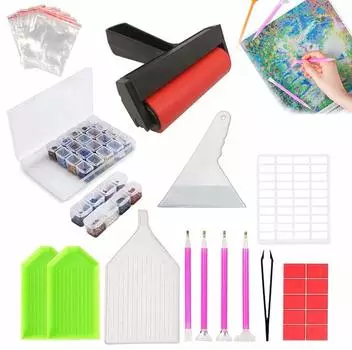 Smilerain 5D алмазная живопись Инструменты Ручка 42 предмета Набор алмазной живописи Инструменты для алмазной живописи Инструменты для алмазного искусства 5D алмазная живопись Инструменты