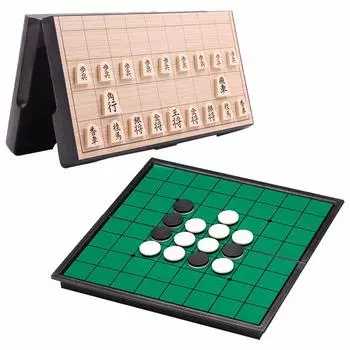 Smilerain Shogi Board Set Reversi Shogi Magnet Othello Shogi Board Game Travel Beginner Shogi Set Reversi Set of 2 Magnetic Shogi Board Shogi Board