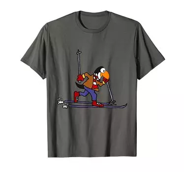 Smileteesall Funny Penguin Cross Country Ski T-Shirt