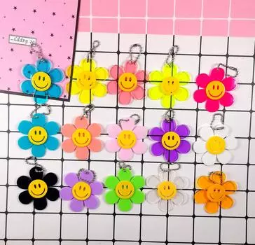Smiley Flower Acrylic Phone Case Charm & Keychain Accessory (2022) 55