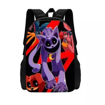 Улыбающиеся зверюшки мальчики и девочки школьная сумка большая вместимость мультяшный рюкзак детская сумка прочный мягкий Mochila детский подарок
