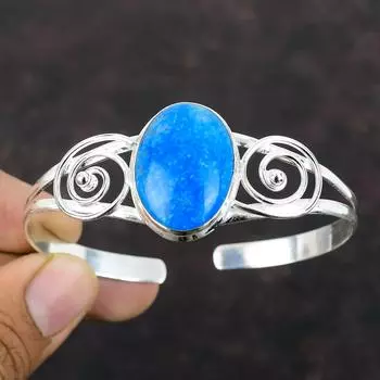 Смитсонитовый браслет-манжета, браслет из стерлингового серебра 925 пробы, ювелирные изделия ручной работы, регулируемый браслет, браслет-манжета с драгоценным камнем, ювелирные изделия из Смитсонита для подарков