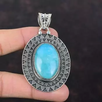 Смитсонитовый кулон из стерлингового серебра 925 пробы, винтажный кулон, ювелирные изделия ручной работы, кулон с драгоценным камнем, ювелирные изделия из Смитсонита, подарок для особых случаев