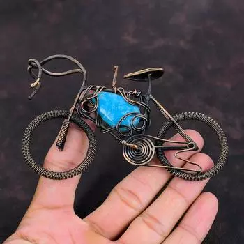 Смитсонитовый кулон, медная проволока, обернутая драгоценным камнем, кулон из медной проволоки, ювелирные изделия, кулон ручной работы, циклический кулон, камень, ювелирное изделие, подарок для мамы