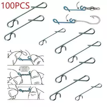 SML XL XXL Рыболовный вертлюг с защелкой без узлов S