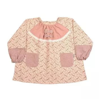 Smock Chest Ribbon Kids Smock Pink 100cm [Kusuguru Japan] KSM201-01 розовый