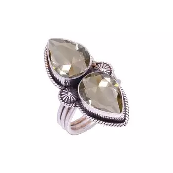 Smokey Gemstone 925 Sterling Silver Ring V9421, Brown Ring, Pear Ring, Valentin s Day Gift, Gift For Her, Birthday Gift, Handmade Jewelry, Silver Jewe