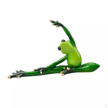 Смола 3D фигурки лягушки для йоги, миниатюры, орнамент, статуэтка, украшения для приборной панели автомобиля