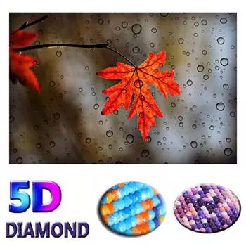 Смола 5D Алмазная картина Осенний пейзаж Комплект Мозаика Полная дрель Вышивка Крестом 20X30CM