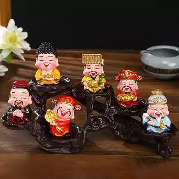 Смола Бог Богатства талисман украшения дома/комнаты/автомобиля украшения фэн-шуй статуя бога удачи офисные аксессуары ремесла