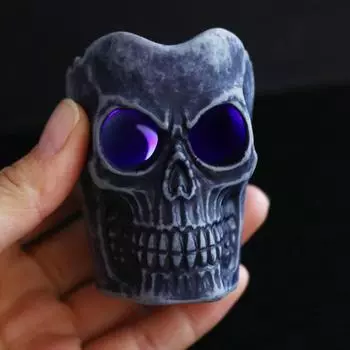 Смола Череп Голова Ночной Светильник Ужас Призрак Лампа Украшение Череп Голова Свеча Лампа Дом с Привидениями Random color