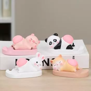 Смола Craft Милый держатель для телефона в виде животного Фигурки котят Мультяшный держатель для телефона Подарки для девочек cat